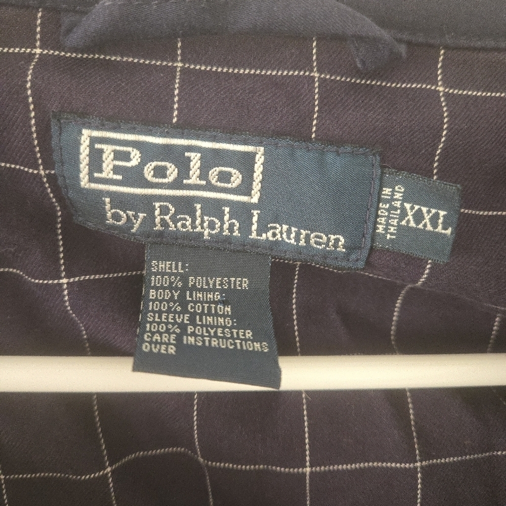 Vintage Ralph Lauren POLO Harrington Jacket Mens Size XXL Navy Blue Windbreaker - Picture 3 of 6